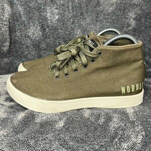 NoBull Sneakers Canvas Trainer Hi Top Women’s 7  Olive Green Casual Shoes Unisex